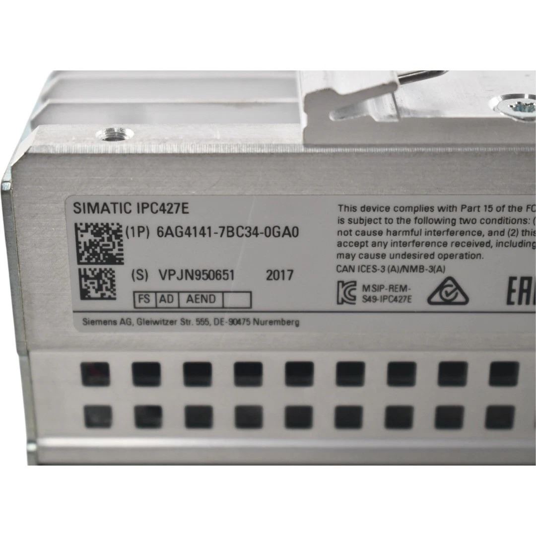 Siemens 6AG4141-7BC34-0GA0 SIMATIC IPC427E Microbox PC i5 CPU 4GB