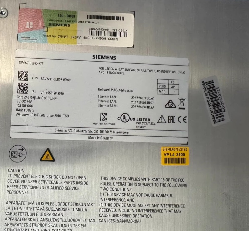 Siemens 6AV7241-3LB07-0DA0 | SIMATIC HMI Operator Panel