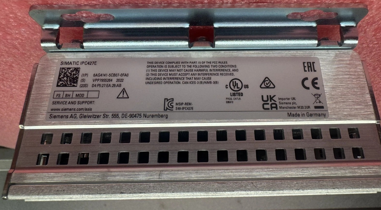 SIEMENS SIMATIC IPC427E 6AG4141-5CB07-0FA0 INDUSTRIAL PC