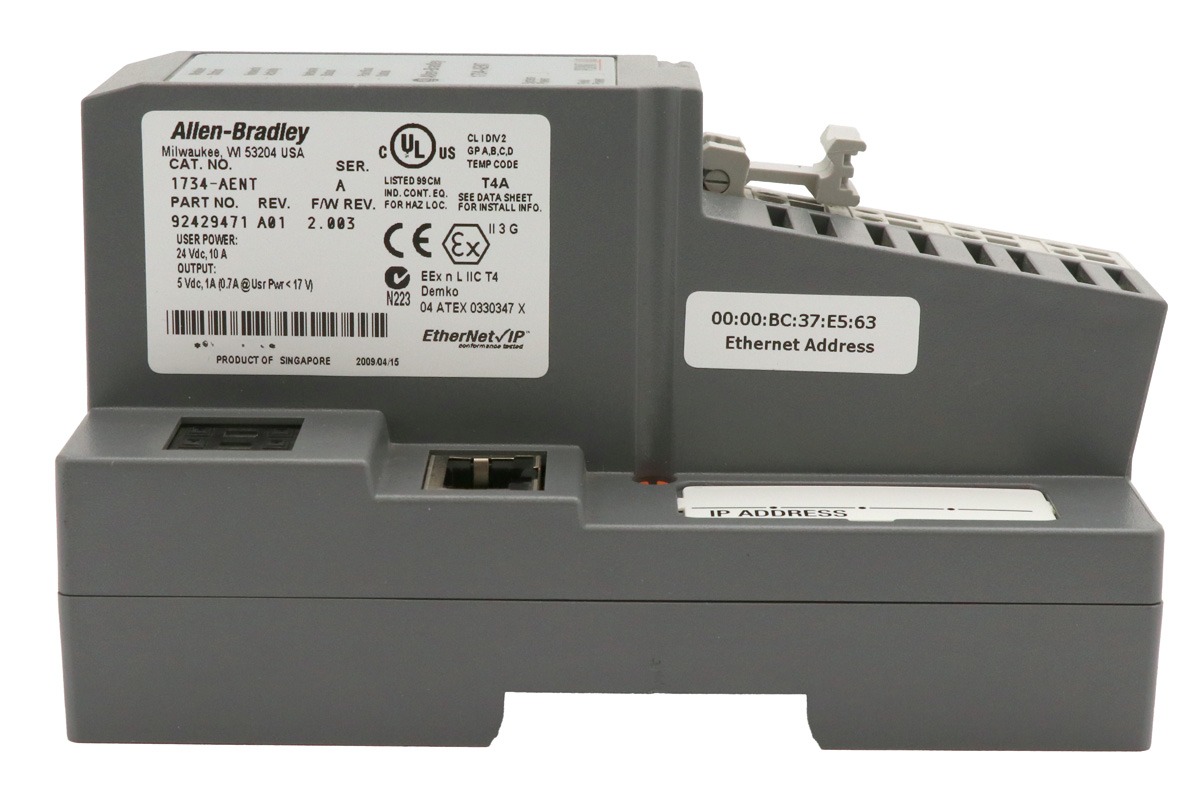 Allen-Bradley 1734-AENT POINT I/O Ethernet Adapter Module, EtherNet/IP Communication