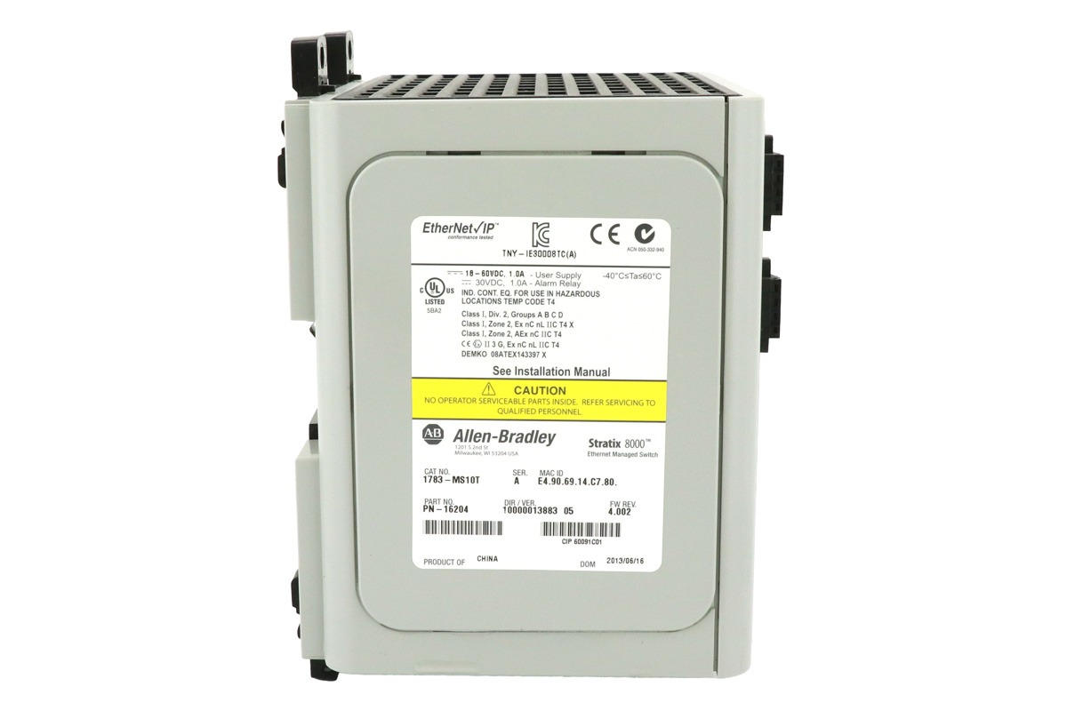 Allen-Bradley 1783-MS10T Stratix 8000 Managed Ethernet Switch, 10-Port Industrial Switch