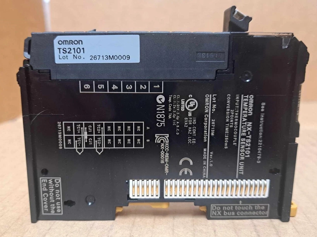 Omron Temperature Sensor Unit Part No. NX-TS2101