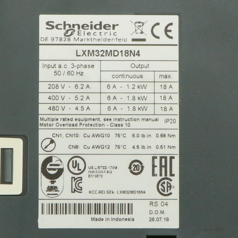 SCHNEIDER ELECTRIC LXM32MD18N4