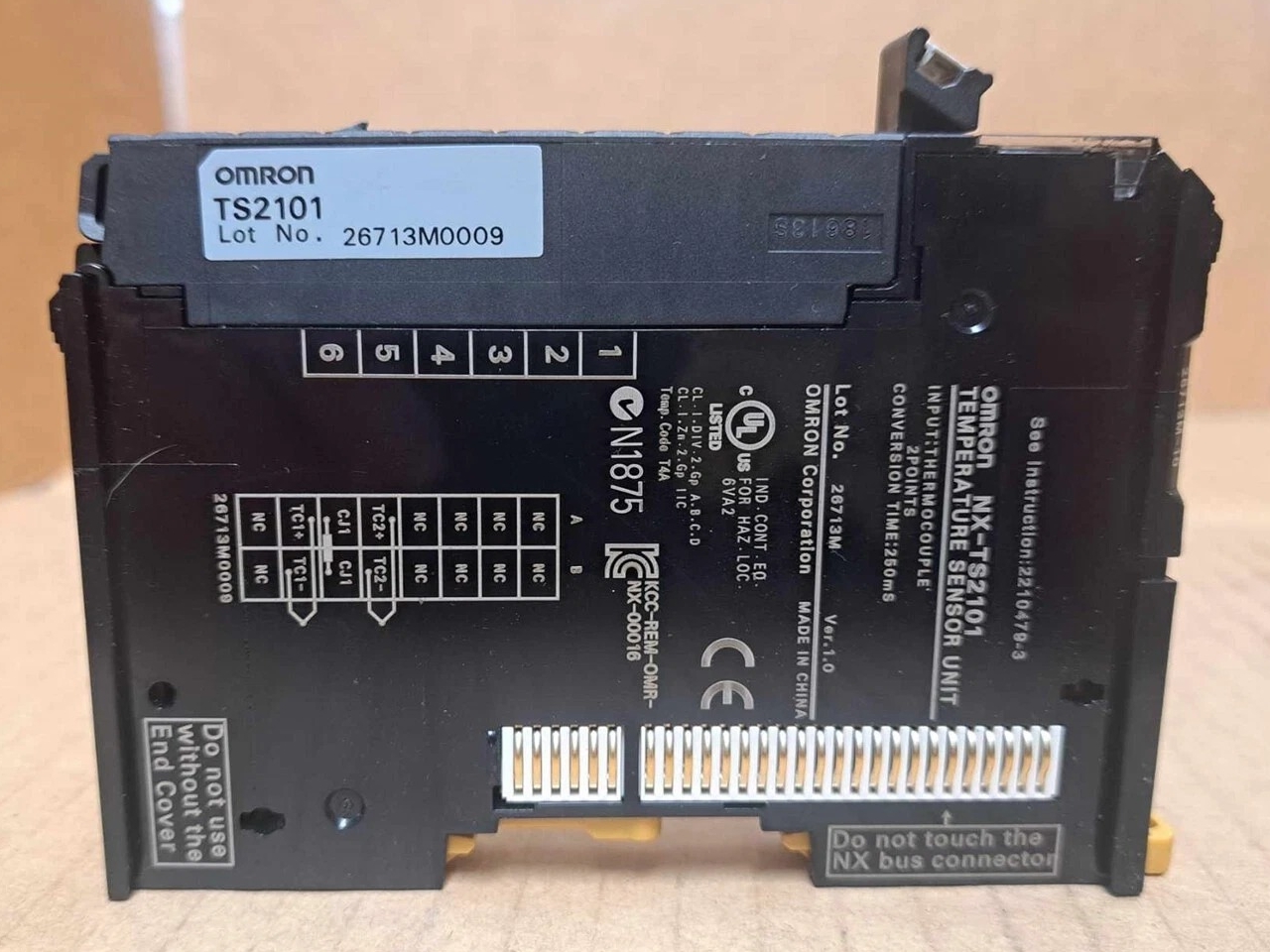 Omron Temperature Sensor Unit Part No. NX-TS2101