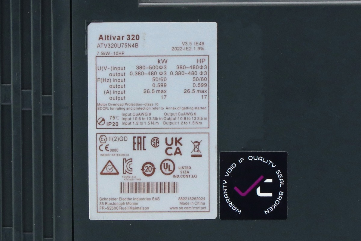 SCHNEIDER ELECTRIC ATV320U75N4B