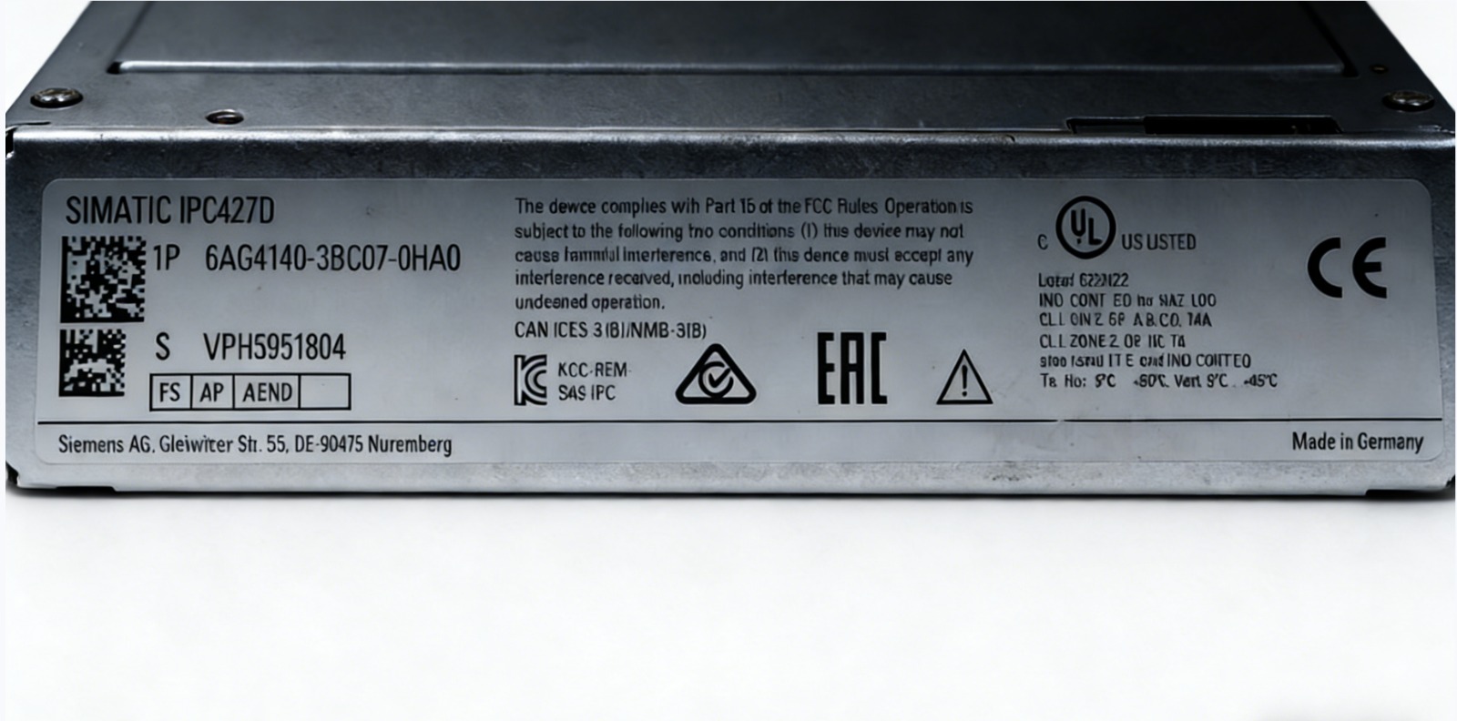 Siemens 6AG4140-3BC07-0HA0 SIMATIC Industrial Controller