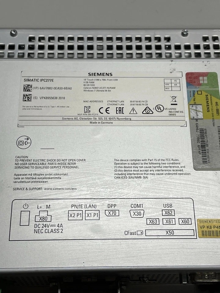 Siemens 6AV7882-0CB20-6BA0 | Panel PC 