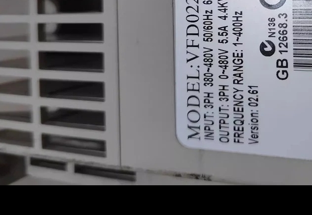 DELTA VFD022S43D Frequency Inverter Drive 3PH 3HP 460V