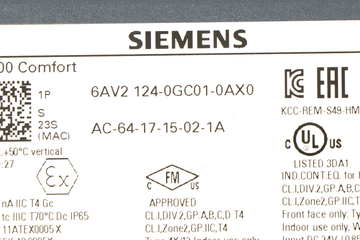 Siemens 6AV2124-0GC01-0AX0