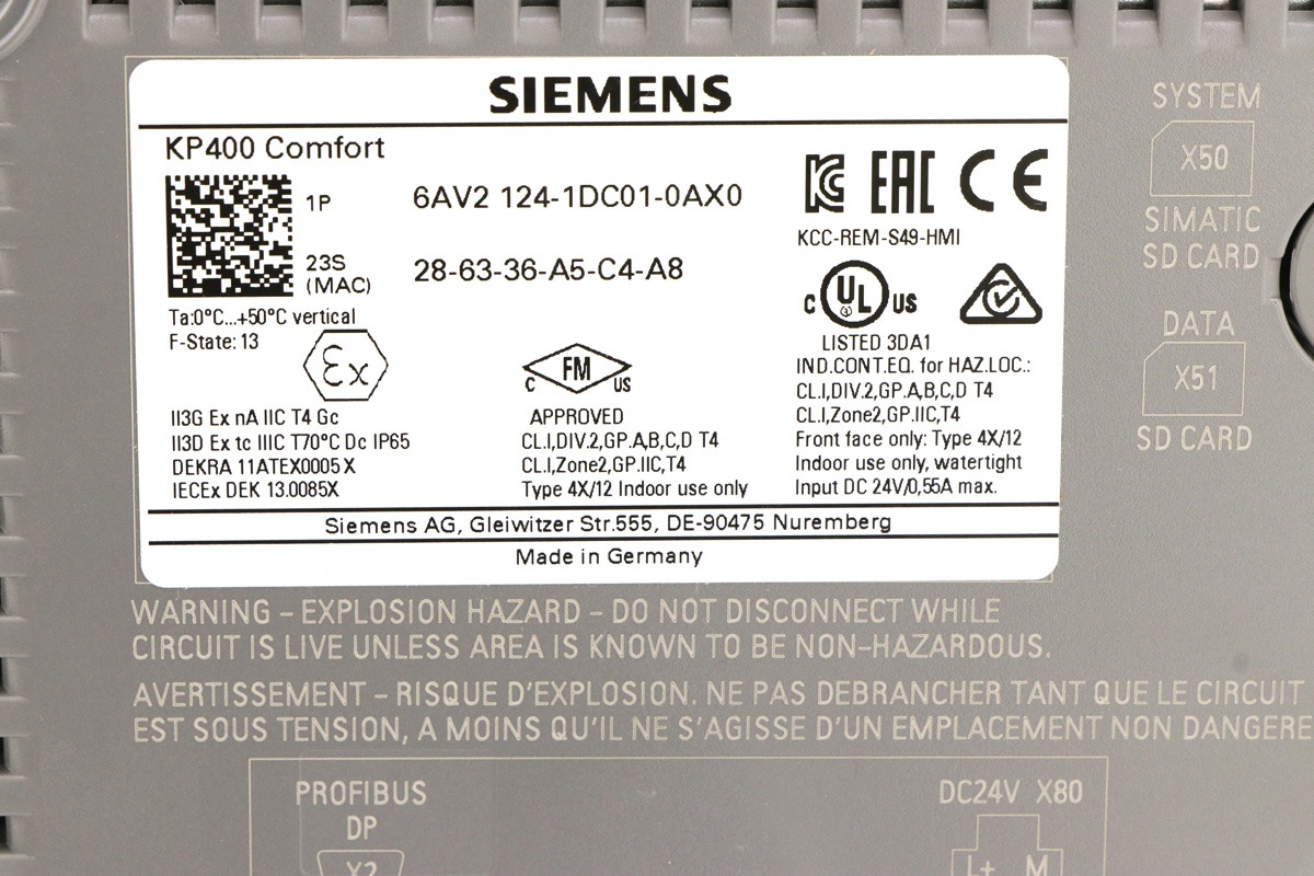 Siemens 6AV2124-1DC01-0AX0