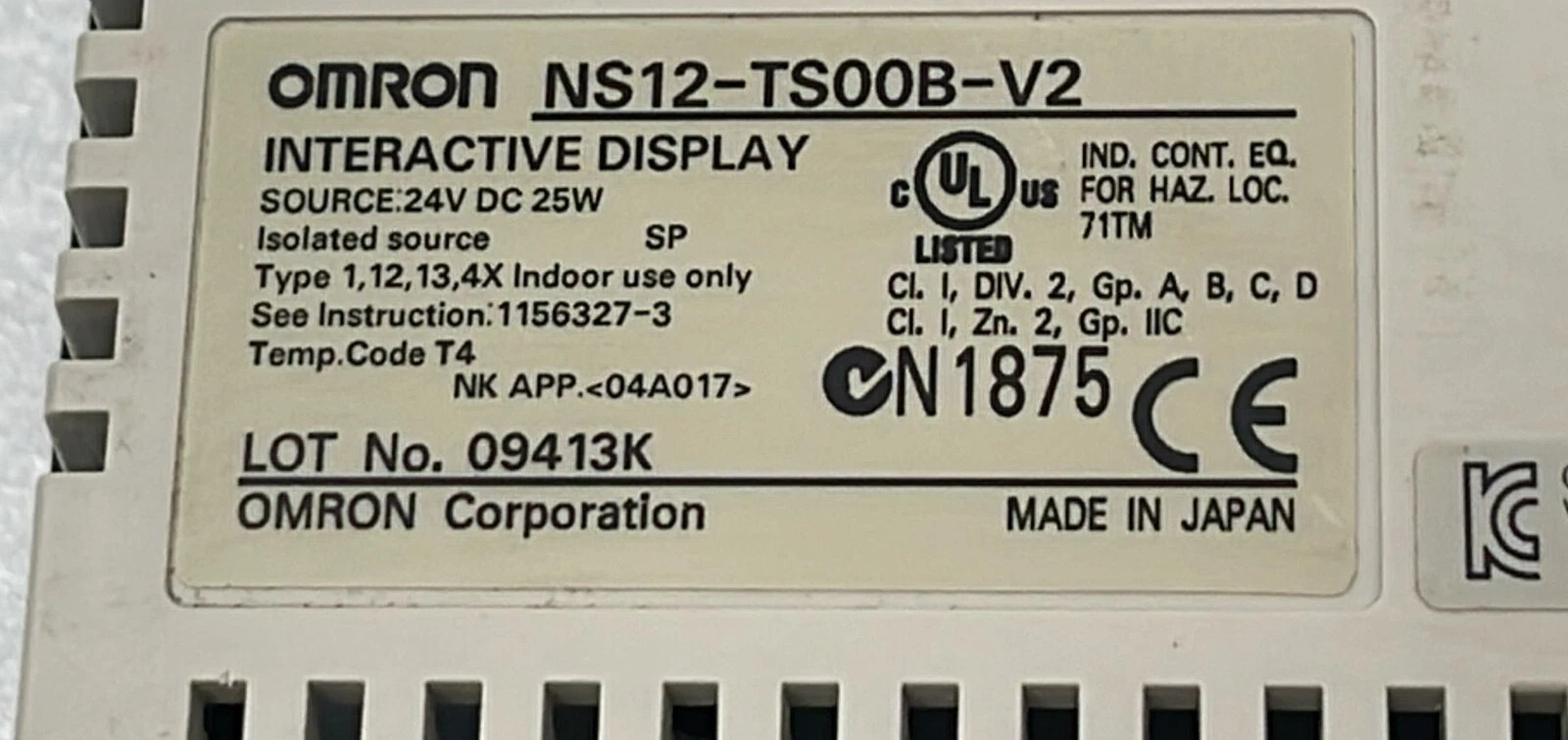 OMRON NS12-TS00B-V2