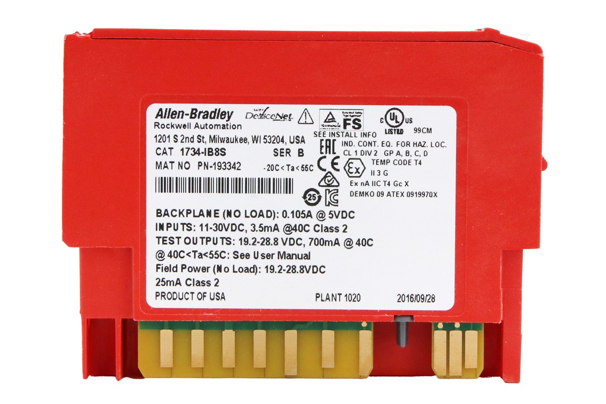 Allen-Bradley 1734-IB8S POINT I/O Safety Digital Input Module, 8-Channel 24V DC