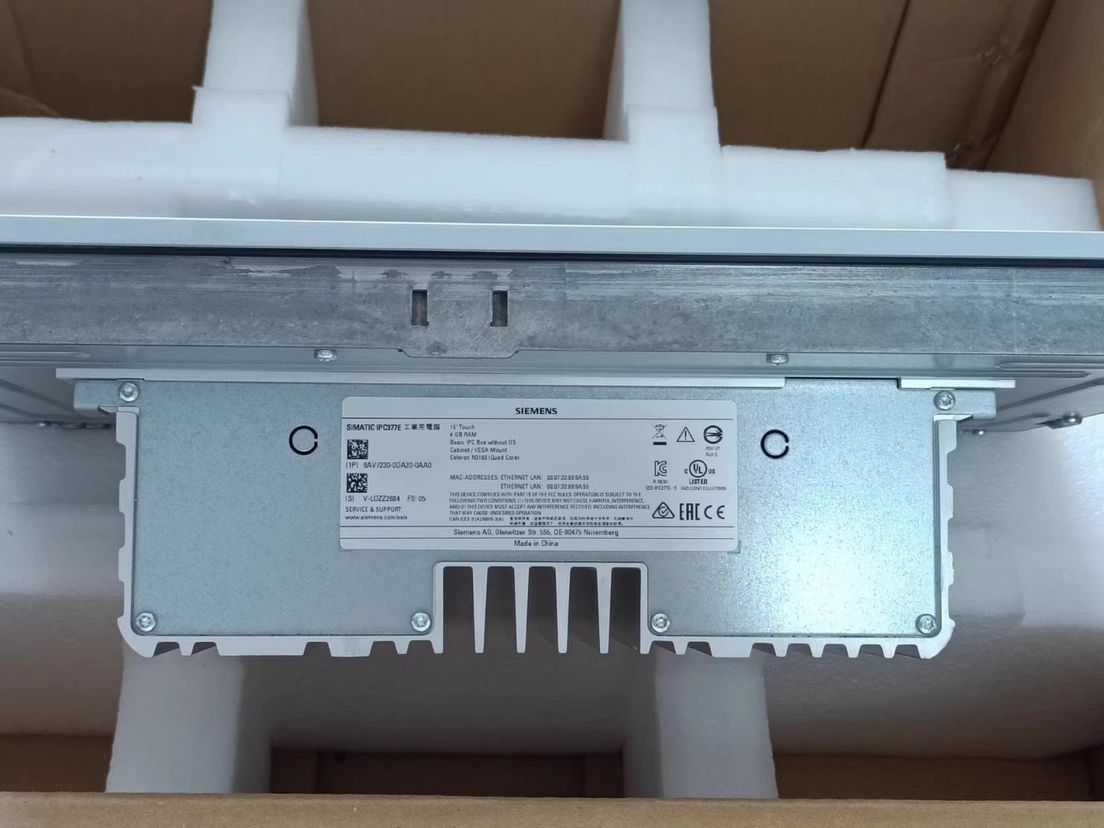 Siemens TP2200 Comfort 22" HMI Touch Panel 6AV7230-0DA20-0AA0 