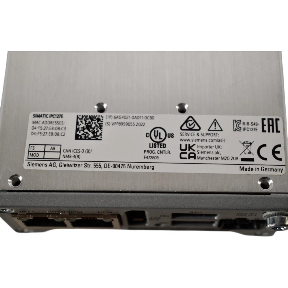 NEW Siemens 6AG4021-0AD11-0CB0 SIMATIC IPC127E Edge Box PC