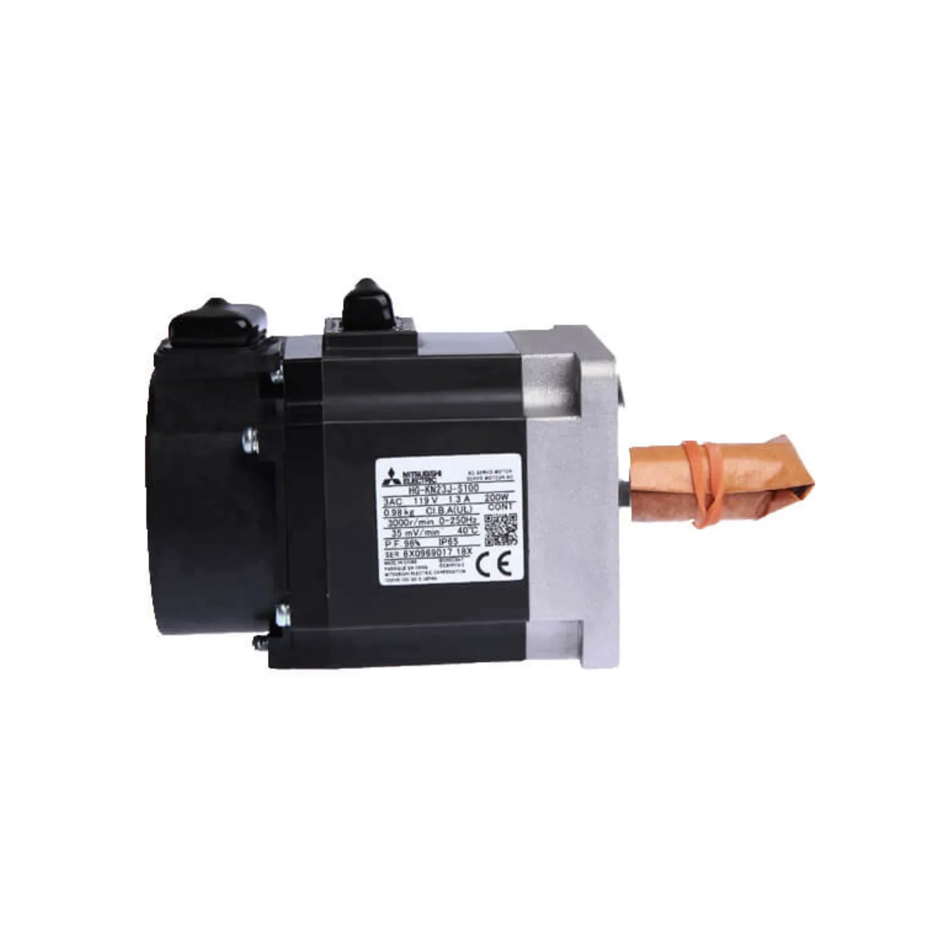 Mitsubishi HG-KN23J-S100 200W 200V AC Servo Motor with Oil Seal